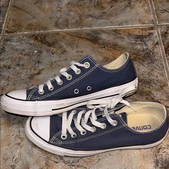 Converse Dark Blue Canvas Sneakers - Picture 1 of 4
